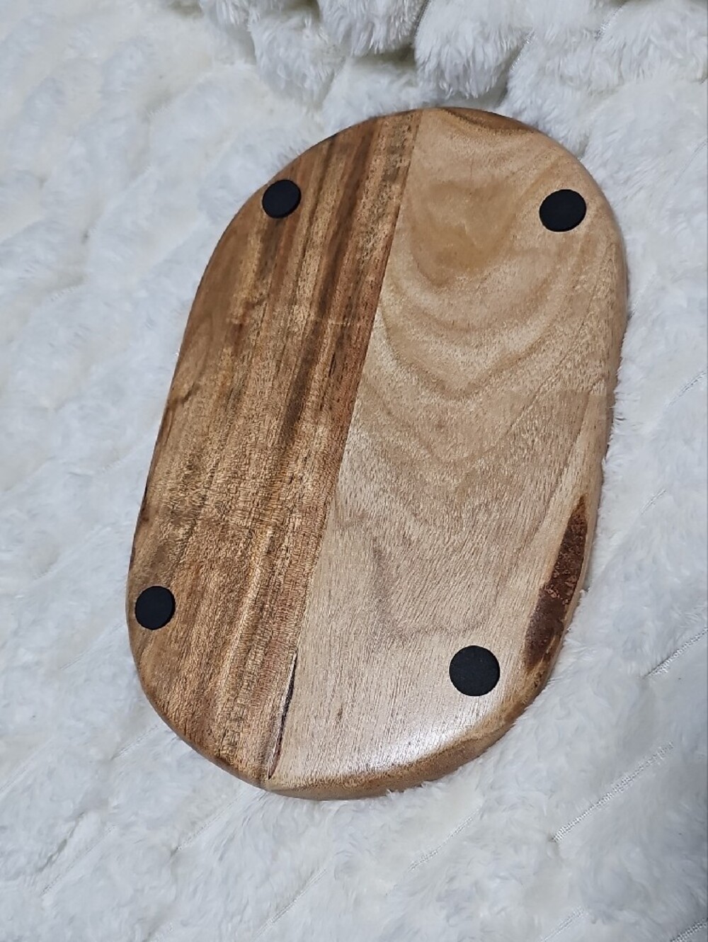 Handcrafted Wooden Ocean Resin Tray - Teal & White Wave Design - Picture 6 of 11